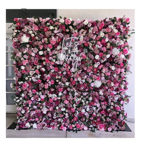 Flower wall backdrop 8ft x 8ft artificial flower panel 3D roll up flower wall for wedding wall backdrop