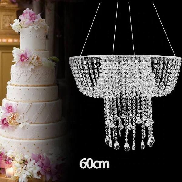 Hanging Cake Crystal Stand Arch Suspended Cake Display Wedding Dessert Stand Floating Clear crystal Wedding party cake swing