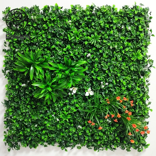 Artificial foliage moss leaf green wall panel for gardens swimming pools and terraces