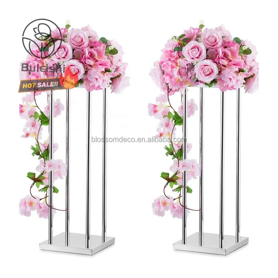 Wedding decoration gold flower stand Silver Black wedding centerpieces rose gold centerpieces gold pillar backdrop stand