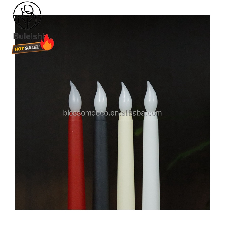 Flameless Taper Candles Remote 11 inches Ivory Taper Candles Battery Operated LED Candle with Flickering Flame