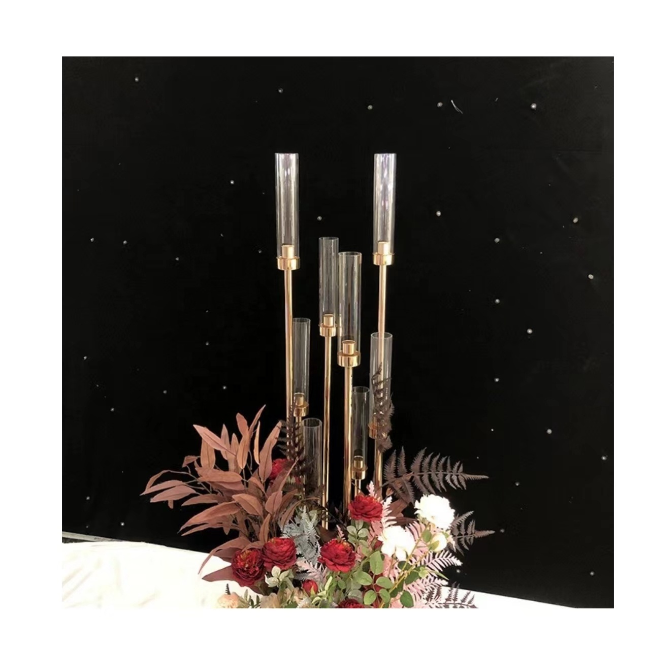 Candelabra Metal Gold Candle Stick Holder 8 Arms candelabra centerpieces gold for Wedding Table Centerpieces