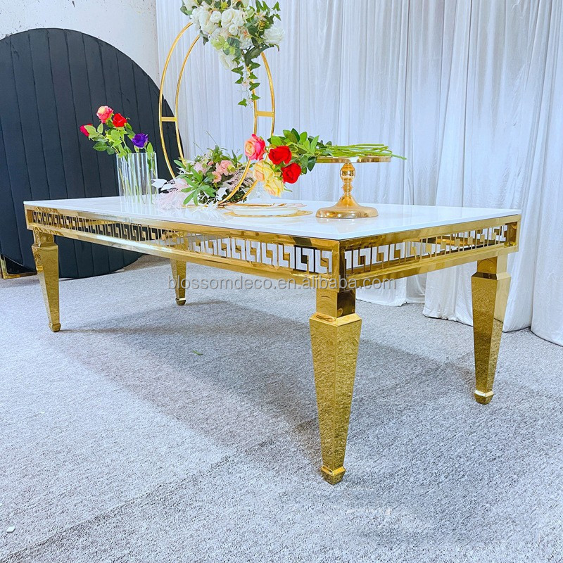 WeddingParty Supplies Modern Gold Chair and Table sweetheart love table for wedding