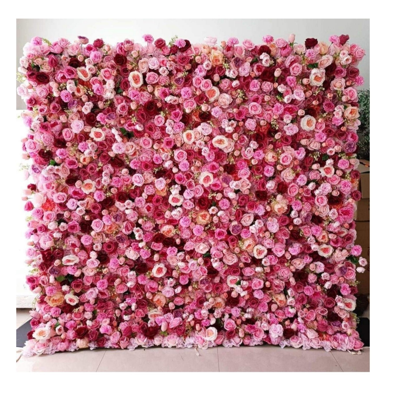 artificial pink hydrangea rose wall silk flower wall backdrop wedding artificial wall for decoration panel