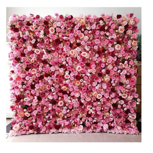 artificial pink hydrangea rose wall silk flower wall backdrop wedding artificial wall for decoration panel