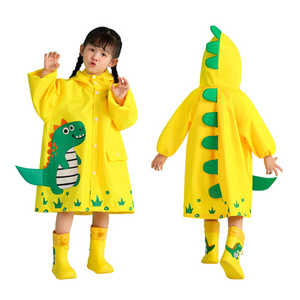 Dinosaur Cartoon Toddler Waterproof Rain Wear Children Hooded Raincoat Jacket Kids Girls Boys Raincoats Poncho