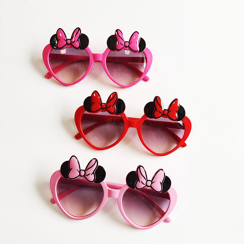 Wholesale Little Girls Sunglasses Mouse Ear Baby Sunglasses Love Heart Shaped Minnie Sunglasses