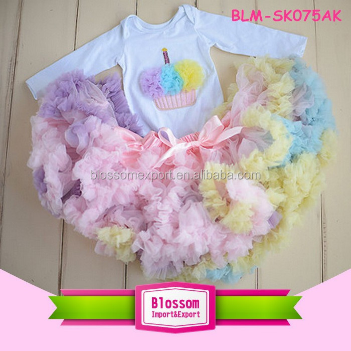 2024 Little Girls Boutique Tutu Skirt Top Clothing Sets 4 PCS Baby Layette Cupcake Outfit Baby Girls First Birthday Outfits