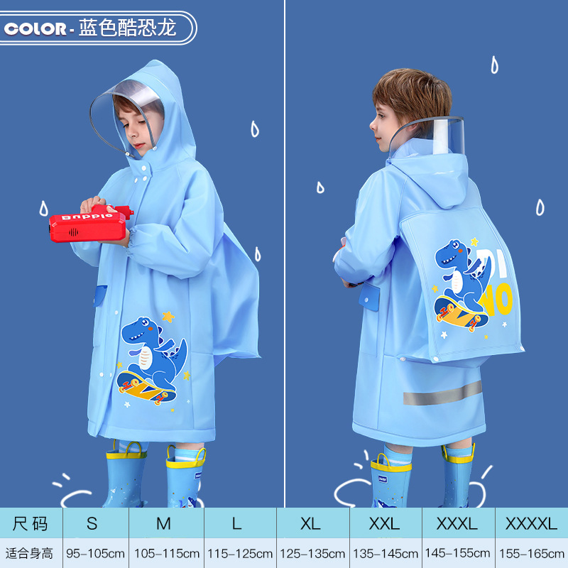 Waterproof Children Kids Raincoats Rain Jacket Cartoon Unicorn Dinosaur Toddler Rain Wear Baby Boys Girls Hooded Raincoat Poncho