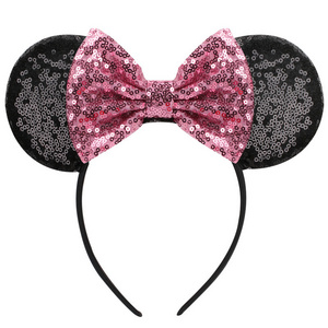 Cartoon Mickey Ears Cute Girls Headwear Photo Props Party Hair Hoop Filled shape Headband