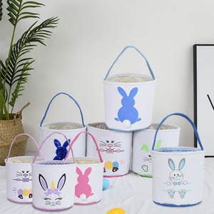 Wholesale Easter Egg Bucket Cottontail Gift Bag Rabbit Ear Handbag Storage Easter Bunny Basket Ready To Ship