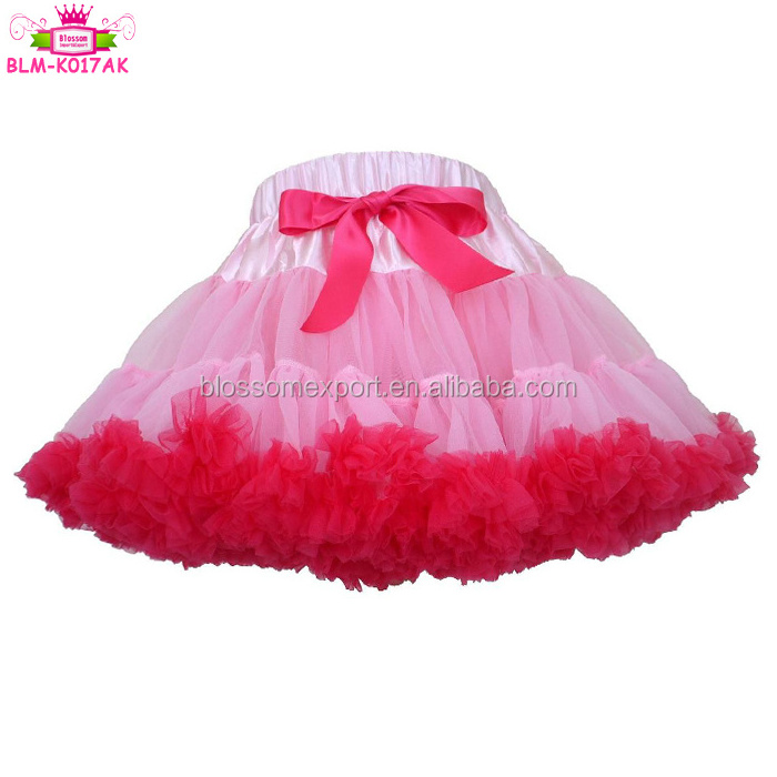 4 Colors Fluffy Rainbow Chiffon Pettiskirts Baby Tutu Skirts Girls Princess Dance Party Tulle Skirt