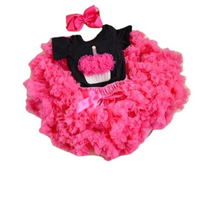 2024 Little Girls Boutique Tutu Skirt Top Clothing Sets 4 PCS Baby Layette Cupcake Outfit Baby Girls First Birthday Outfits