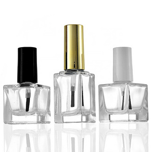 4ml 5ml 6ml 8ml 9ml 12ml 15ml 20ml Nail Polish Gel Bottle Custom Rectangle Clear Glass Cosmetic Bottle with Brush