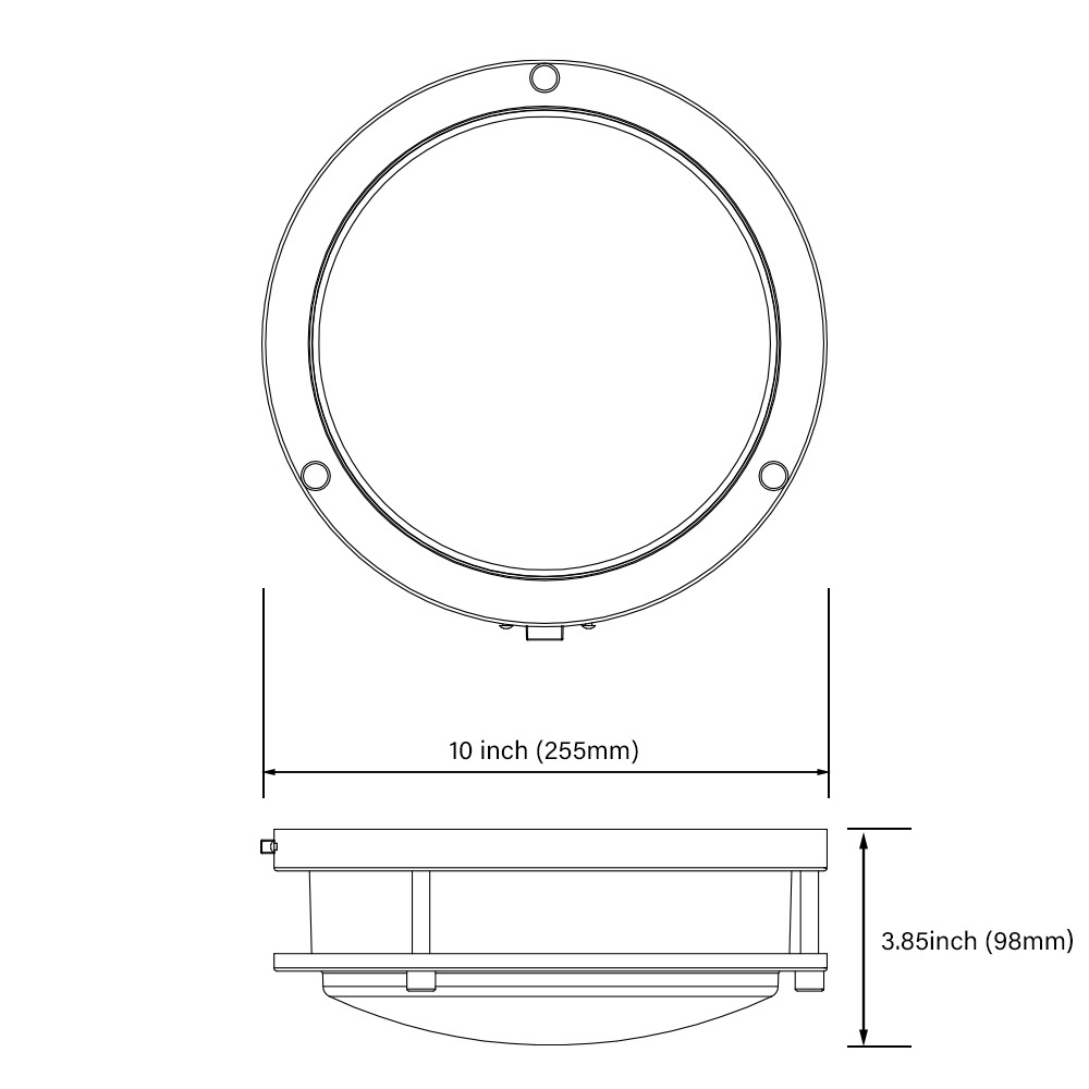 ETL certification 10 INCH Brush Nickle finished 5CCT FLUSH MOUNT DOUBLE RING DIMMABLE CEILING LIGHT FIXTURE FOR DAMPLOCATION