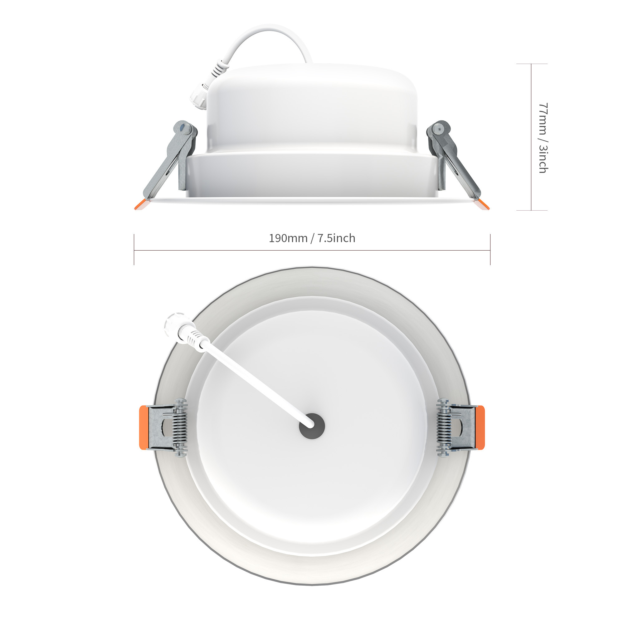 Smart Recessed Lighting 6 Inch, Ultra-Thin LED Recessed Lighting,360 Degree Adjustable,ETL,FCC Rated,Wet Location