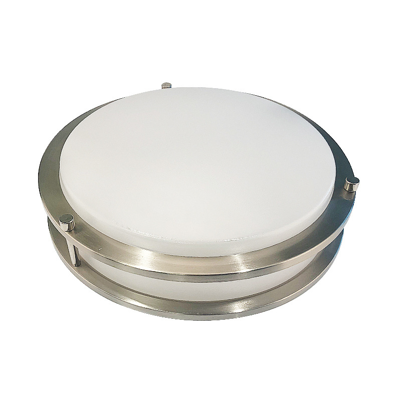 10/12/14/16 INCH ETL FLUSH MOUNT DOUBLE RING DIMMABLE CEILING LIGHT FIXTURE FOR WET LOCATION 5CCT BRUSH NICKLE