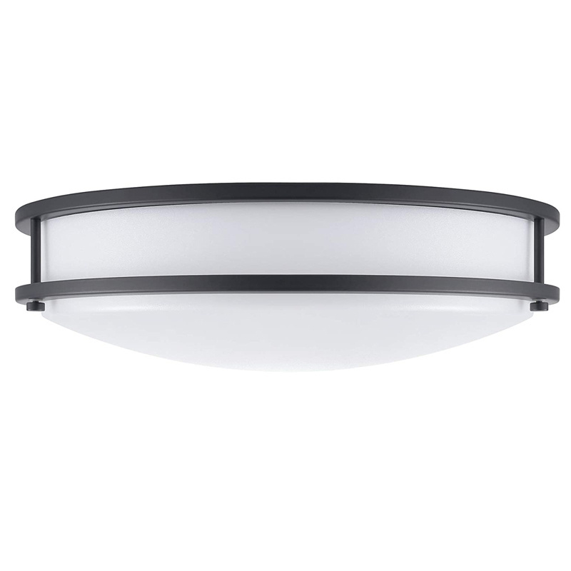 ETL CERTIFICATED 12 INCH ORB FINISHED  ETL FLUSH MOUNT DOUBLE RING DIMMABLE CEILING LIGHT FIXTURE FOR DAMP  LOCATION 5CCT