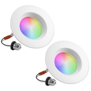 ETL RGB 5/6 Inch10W Recessed Downlight Retrofit , Wi-Fi LED Can Lights