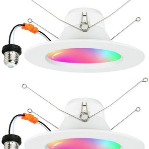 ETL RGB 4 Inch 10W Recessed Downlight Retrofit for 4 Inch Housing Wi-Fi LED Can Lights APP Control Compatible with Alexa