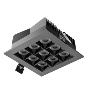 ETL multiple quare recessed led  9 Cell IC Rated 27 Watts 120VAC 2160LM Damp Location mini pixel recessed downlight