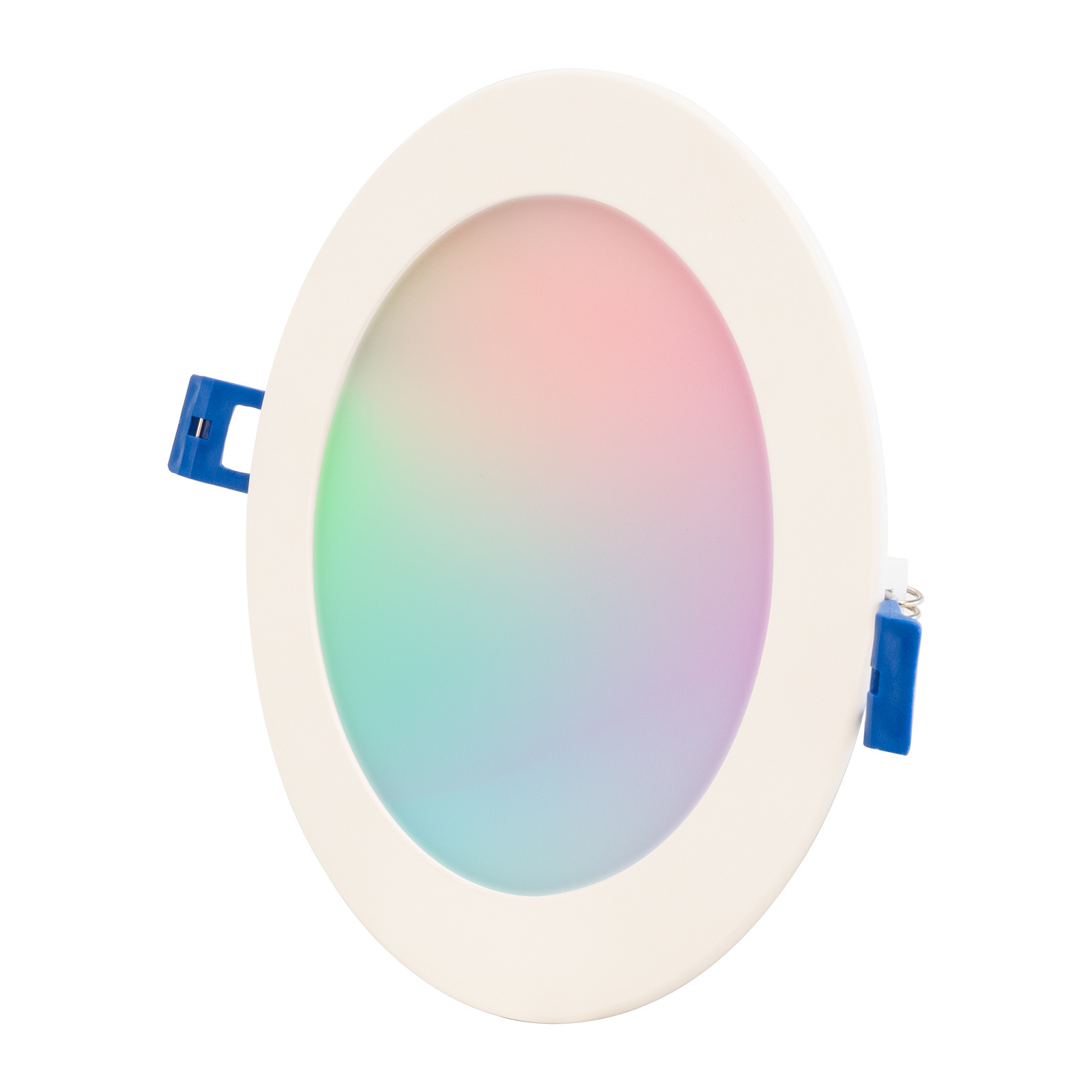 ETL 6 Inch LED RGB Smart Slim Recessed Downlight Blue-tooth WiFi APP Control Turnable White 2700K - 5000K  Canless Lighting