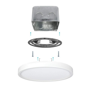 7 Inch Low Profile Closed to  Ceiling Light Round LED  Edgelit Slim Surface Mount light  LED 120VAC 15W disk light  fixture