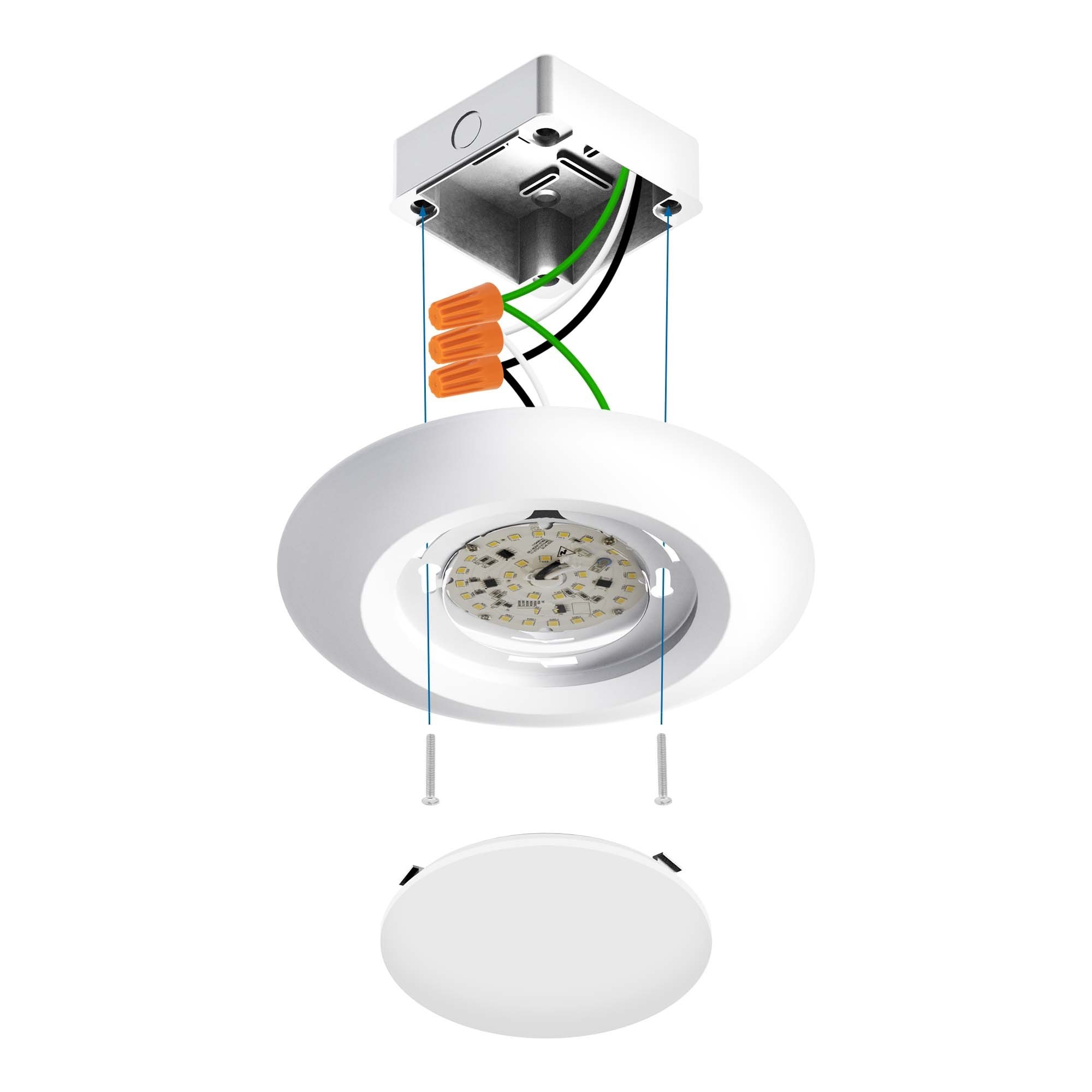 ETL 6 Inch Flush Mount Disc LED Close to Ceiling light 15W 2700K Soft White Dimmable 4