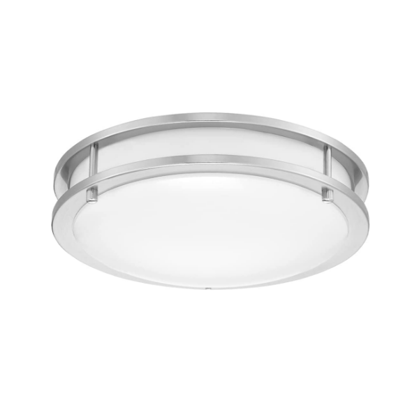 12'' Smart WiFi LED Dual Ring Satin Flush Mount Ceiling Light, Dimmable, 1500 Lumens Works with Google Assistant and Alexa