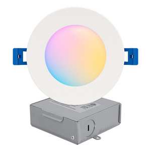 Hot 7W WiFi APP Control Tunable White 2700K - 5000K 3Inch Canless Lighting RGB Smart Slim Recessed Potlight with ETL