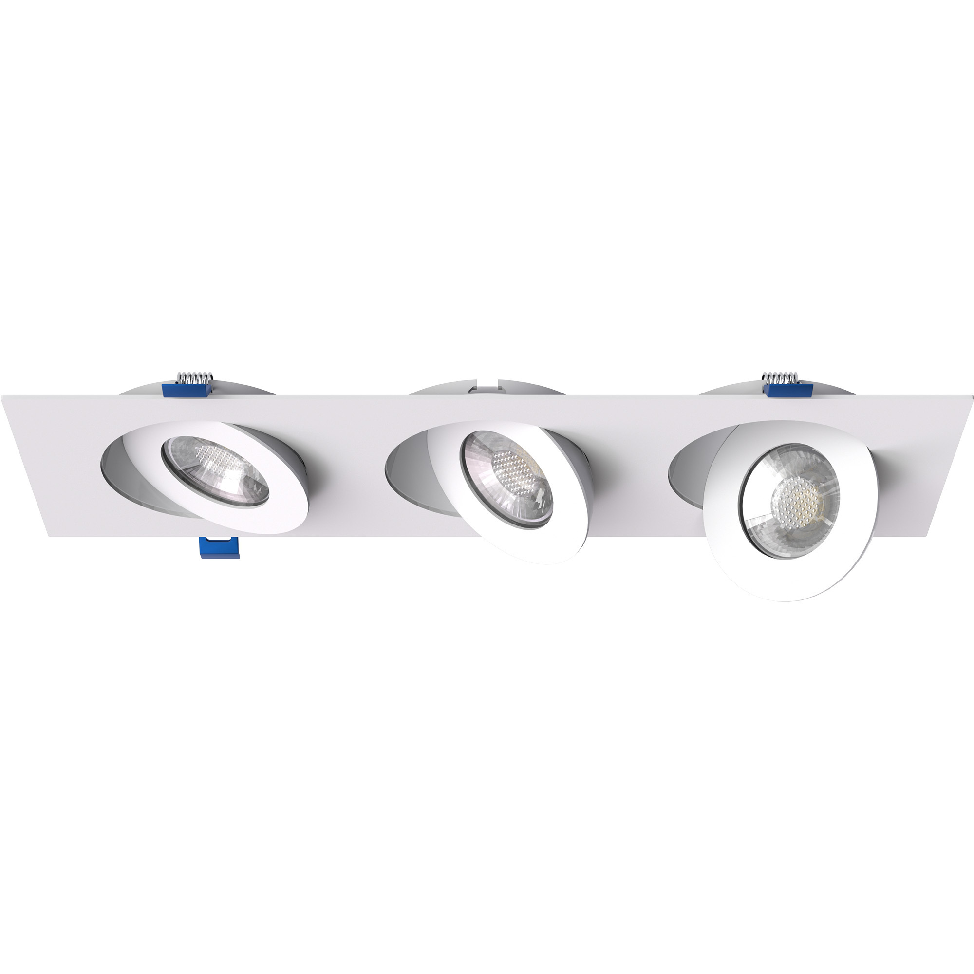 LED Adjustable Gimbal Recessed Lighting w J-Box, 4 Inch, Square, 9W, 3CCT, CRI90+, 750LM, Dimmable, ETL, Wet Location