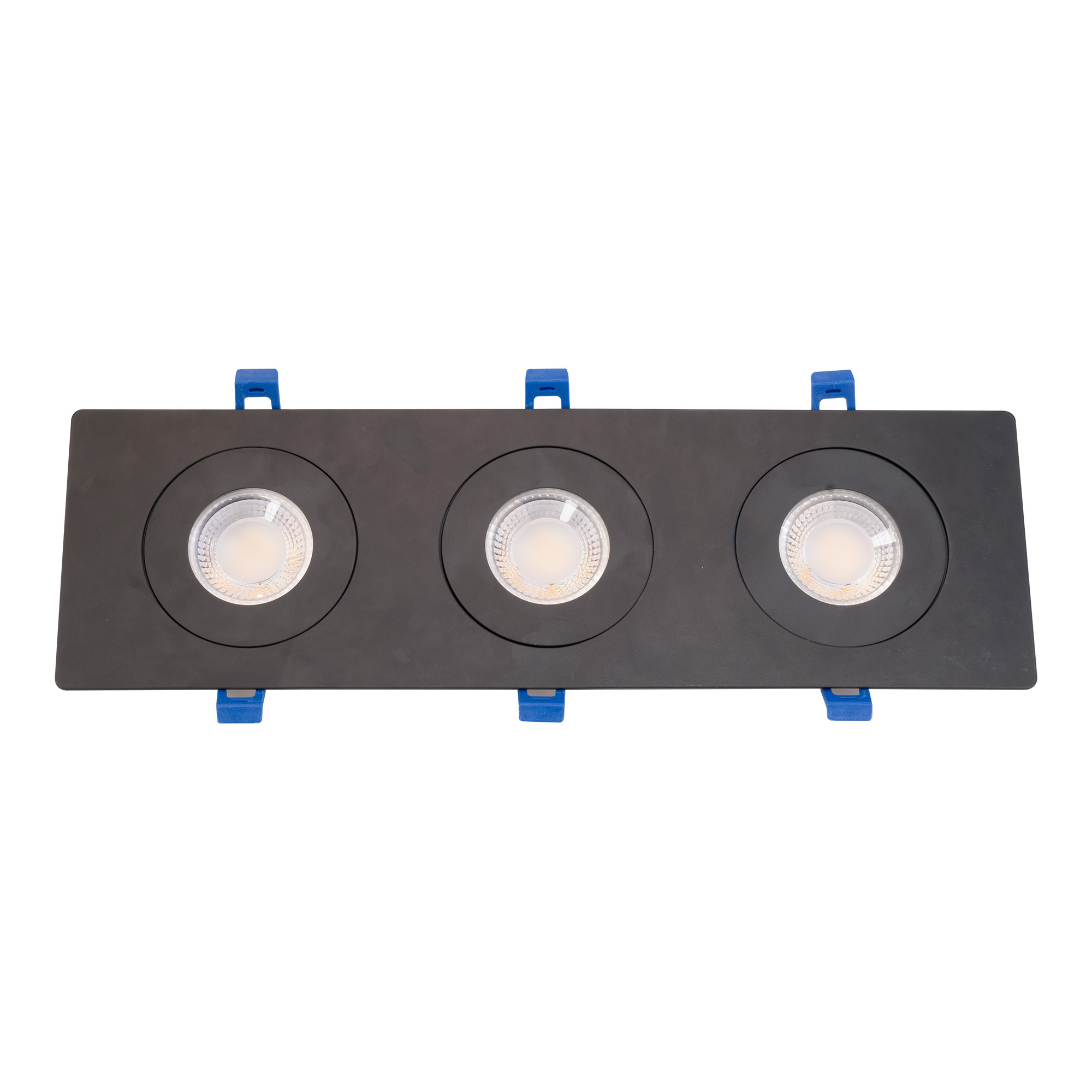 LED Adjustable Gimbal Recessed Lighting w J-Box, 4 Inch, Square, 9W, 3CCT, CRI90+, 750LM, Dimmable, ETL, Wet Location