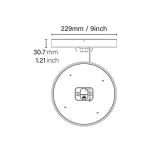 9 Inch 1200LM 18W Flush Mount LED Ceiling Light , 5CCT Selectable Dimmable Frameless Flush Mount Ceiling Light, DOB Technology