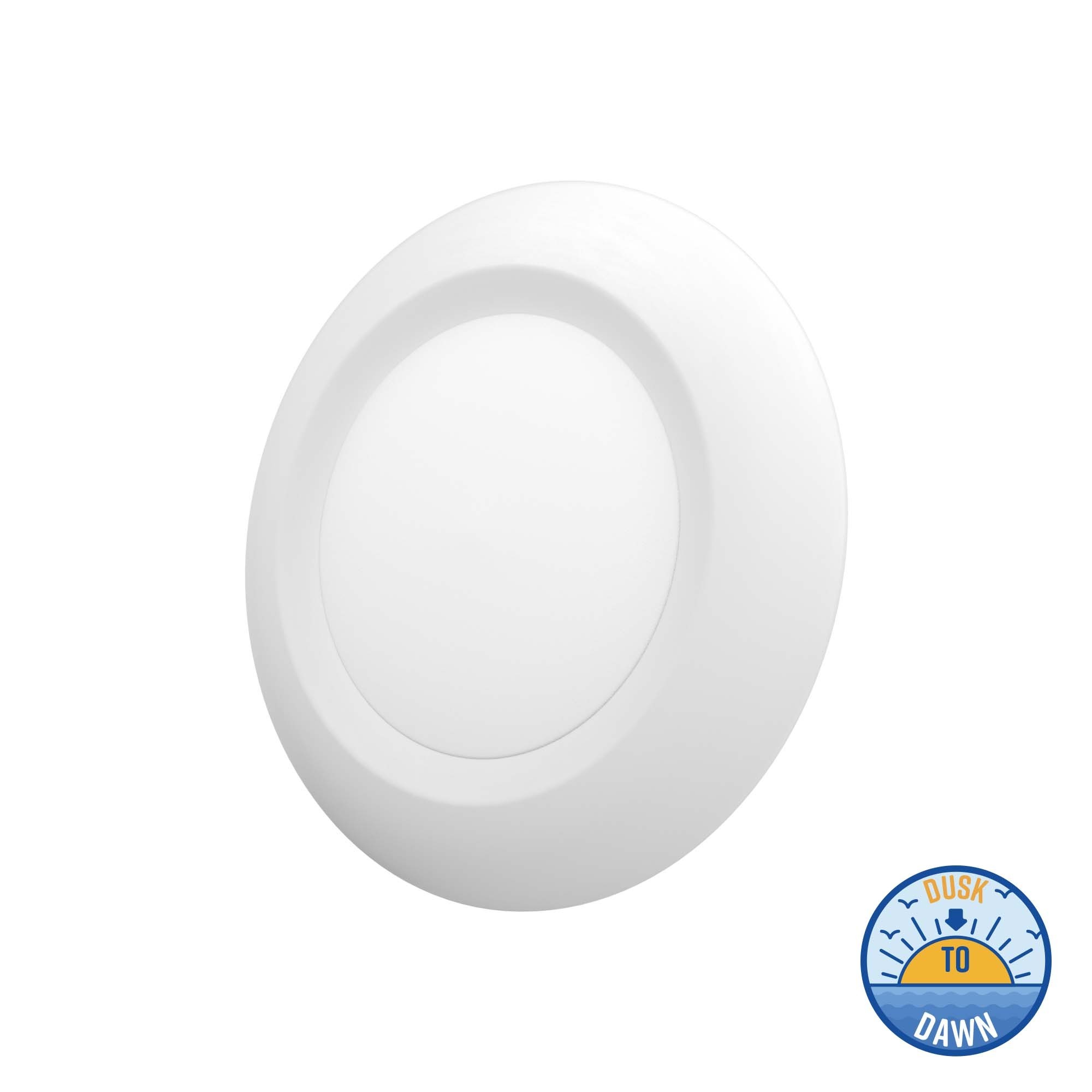 Shower Rated 6 Inch Sensor Build in Non Dimmable Photocell LED Disk Light, Recessed Retrofit Ceiling Lights for J-Box, ETL