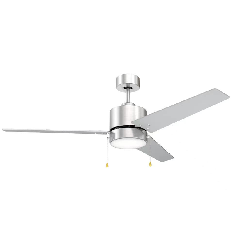 LED 52 inch Flush Mount Modern Ceiling Fan with Light Kit, Indoor and Outdoor Fans Lights Available with Pull Chain AC Motor