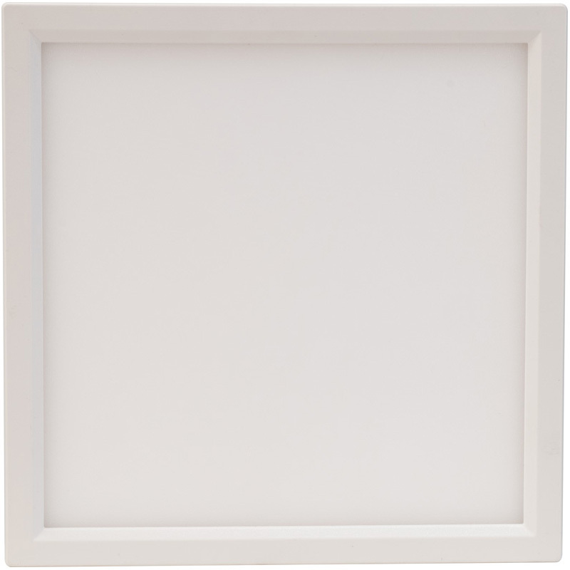 ETL 6 Inch LED Square Edgelit Slim Surface Mount Ceiling Light Fixture, 120VAC, 15W, 2700K-5000K, 930LM, Dimmable, Wet Location