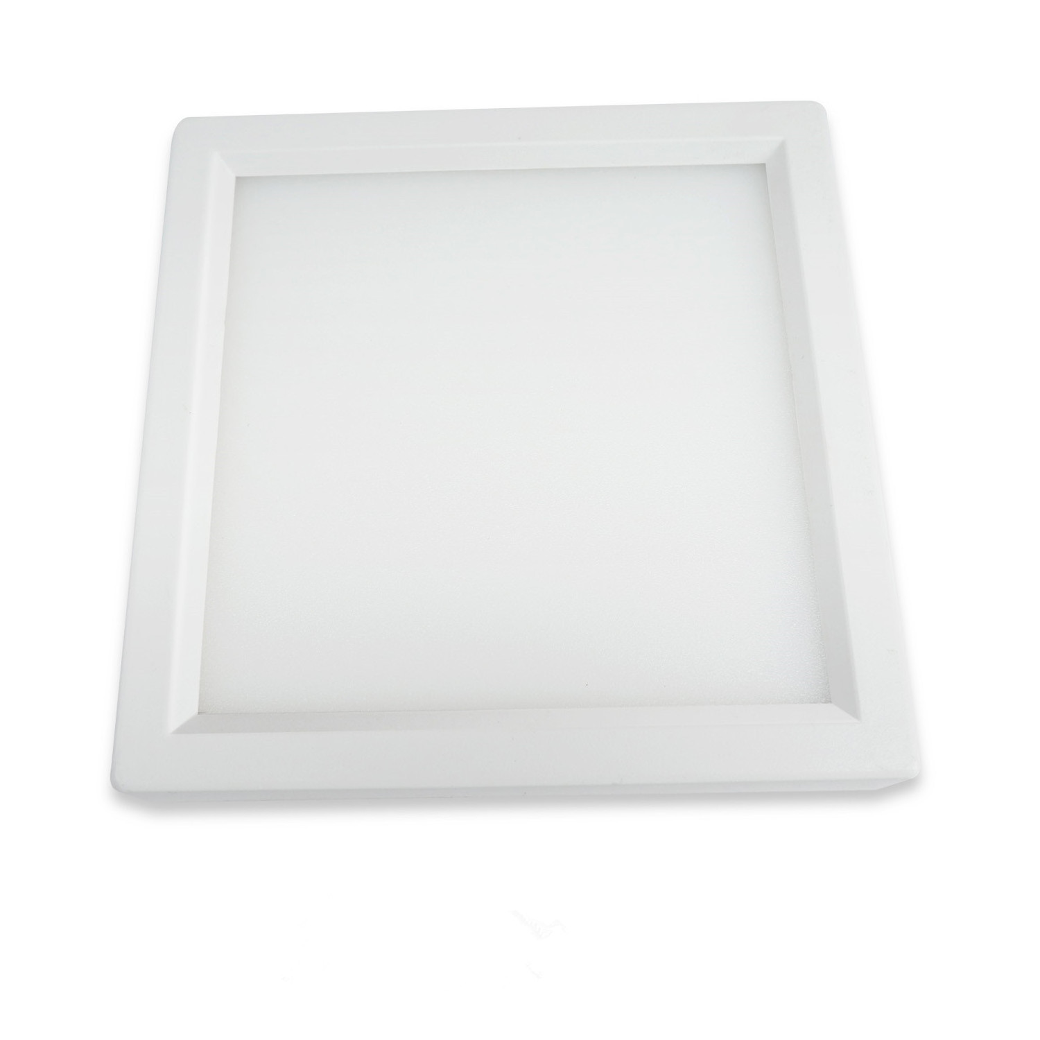 LED 6 Inch Square Field Selectable 5CCT Slimform LED Surface Mount Light, Flat Round Panel Ceiling Light, Wet Rated, ETL