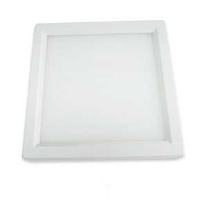 LED 6 Inch Square Field Selectable 5CCT Slimform LED Surface Mount Light, Flat Round Panel Ceiling Light, Wet Rated, ETL