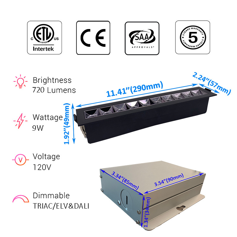 Downlight LED Architectural Nuggets Recessed Downlight 10 Cells Lighting and Circuitry Design Insulated & Sloped Ceilings Ce 120