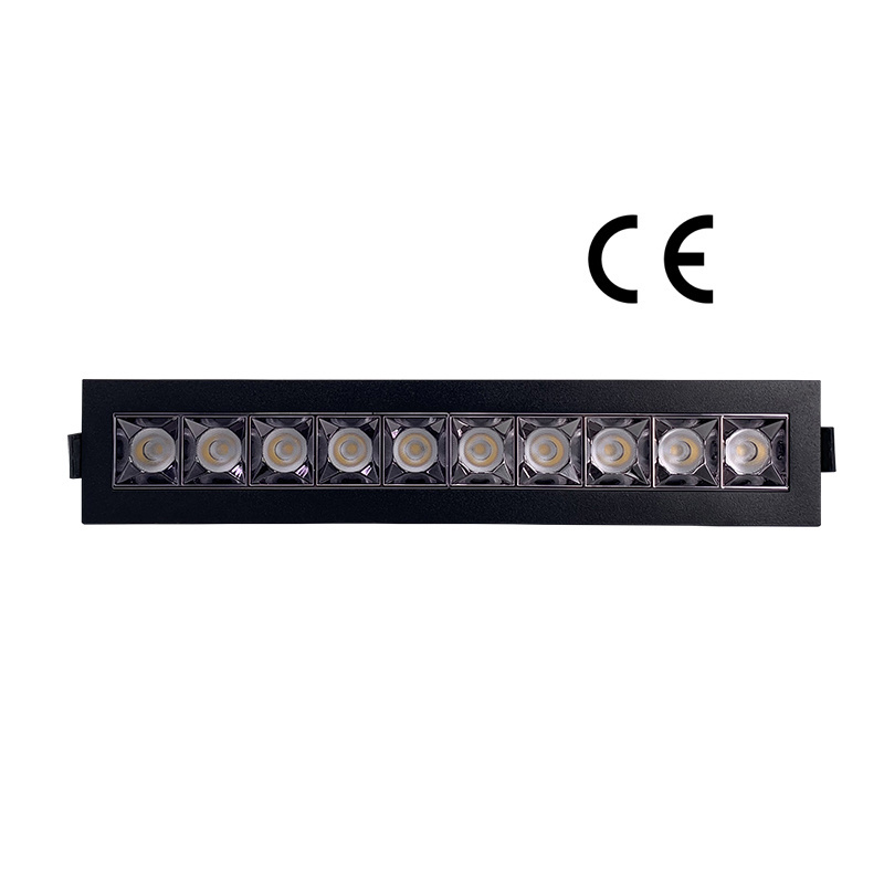 CE 10 Cells 30 Watts 220-240VAC 2400LM CRI90 10 Cells Linear Laser Blade LED downlight COB dimmable Recessed led down light