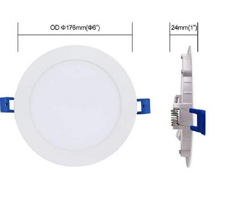 Recessed Low Profile Wafer Down Light Fixture LED Ultra Thin LED 6 inch down light ETL certification