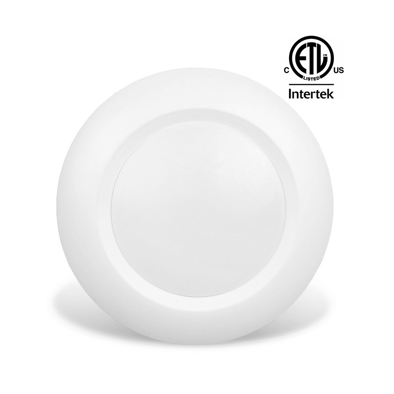 ETL 6 Inch Flush Mount LED Disk Light  5000K Daylight Dimmable Hardwire 4