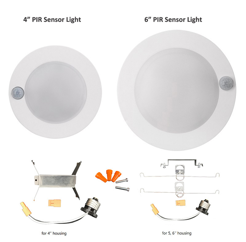 4 inch 10W ETL dimmable LED indoor PIR  led light with pir motion sensor light low profile automatic sensor  down lights