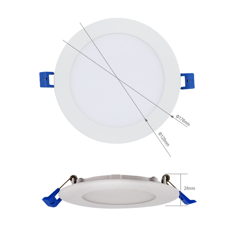 6 inch low profile round shape CCT options remote dimmable driver edge-lit slim wafer led panel light for exterior decorative