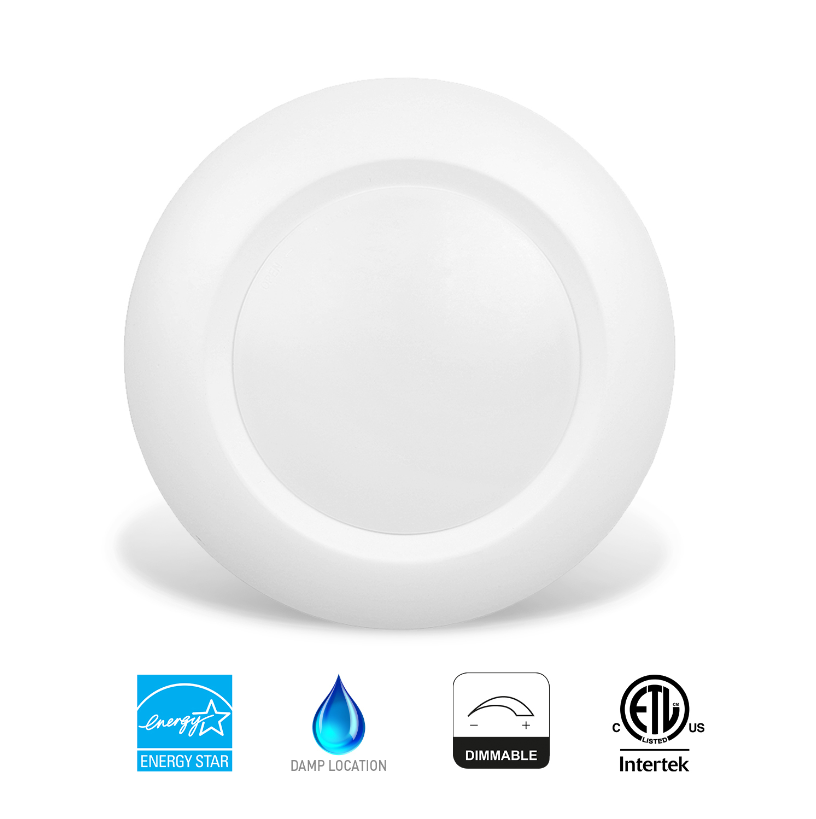 4 Inch LED Low Profile  Disc/Disk light surface mount close to  ceiling light wet location recessed light ETL certification