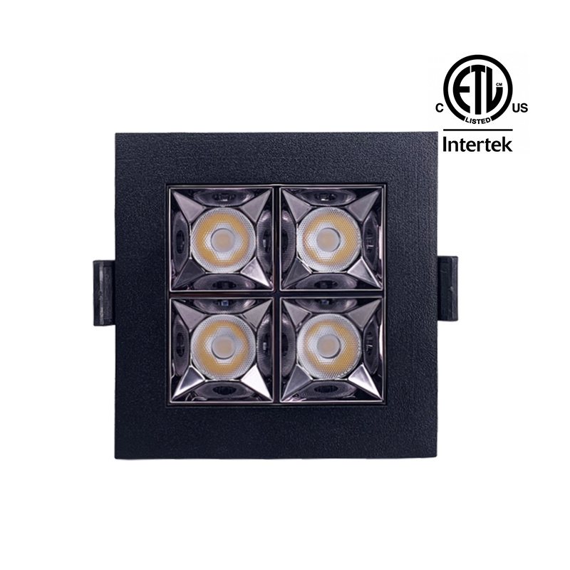 ETL mini pixel recessed downlight led 4  Cell IC Rated 12 Watts 120VAC 960LM Damp Location jilly linear light