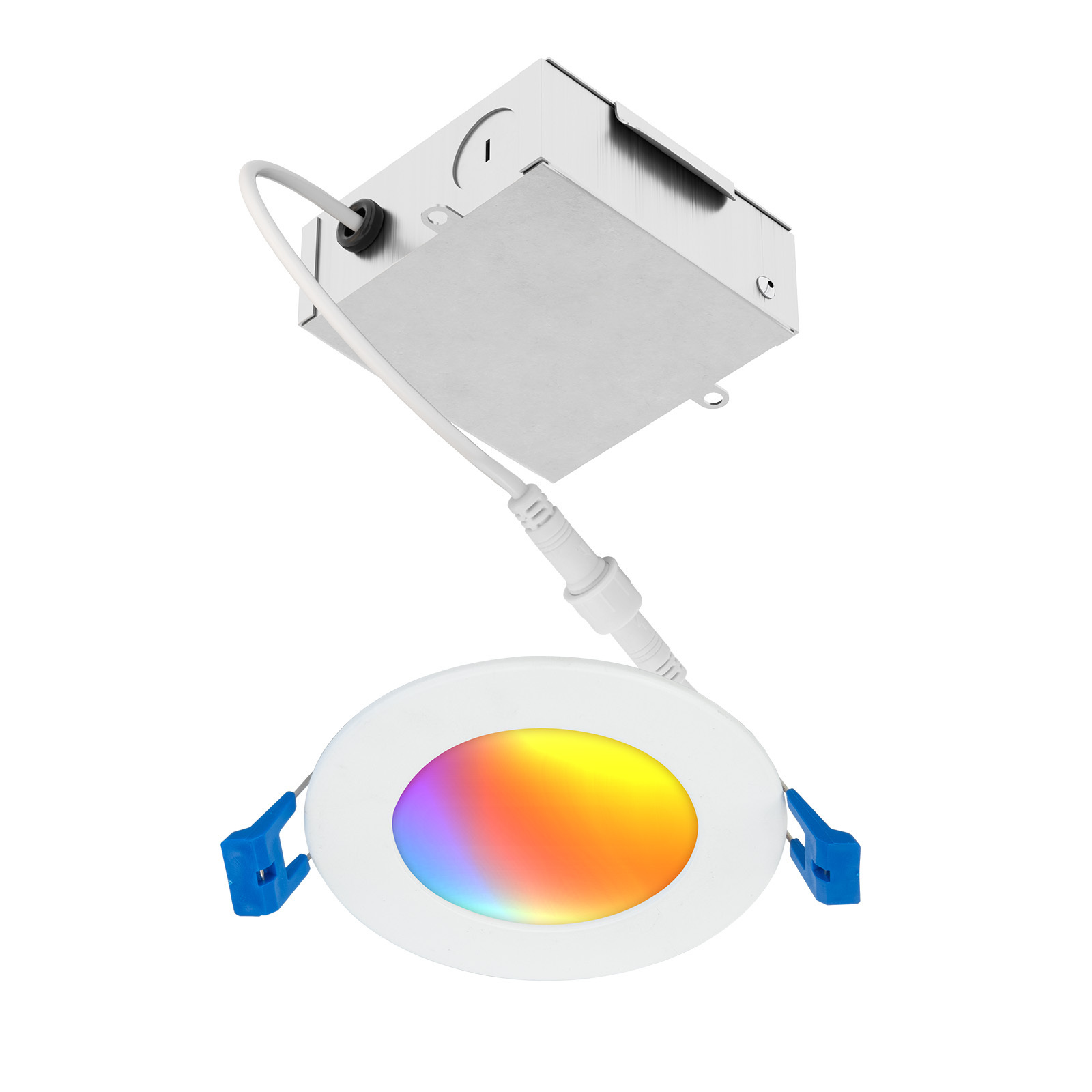 ETL 3 Inch LED RGB Smart Slim Recessed Downlight WiFi APP Control Changeable White 2700K - 5000K Canless Lighting