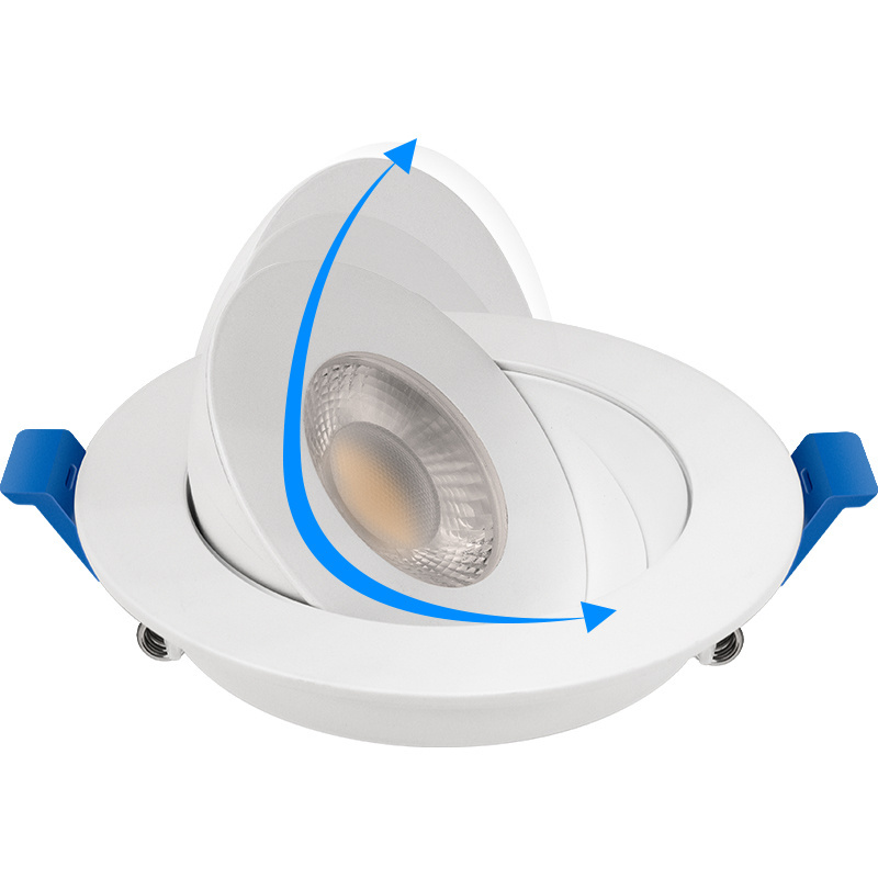 4 Inch Led Recessed Light Gimbal 360Deg+80Deg Adjustable Led Recessed Light Directional 3000K/4000K/5000K Dimmable