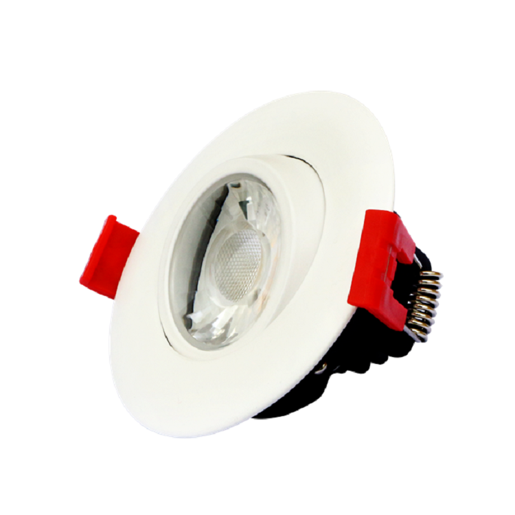 ETL 3 inch 7w recessed led gimbal down light cob ceiling ic rated true color rotating recessed led gimbal downlights