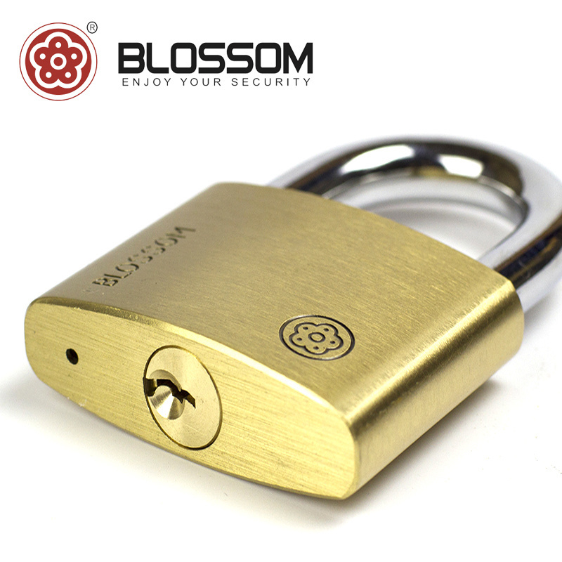 BC90 40MM China Blossom Lock Manufacturer Wholesale Safety Padlocks  Round Hook Shape Brass Padlock